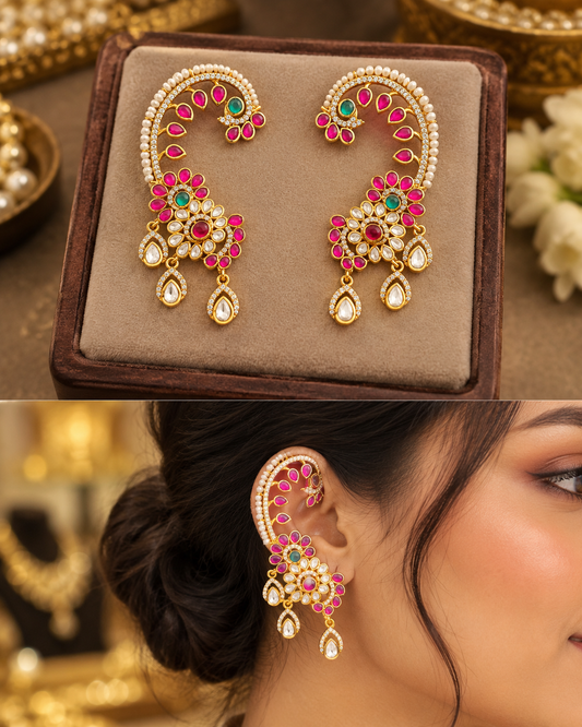 Kundan Ear Cuffs