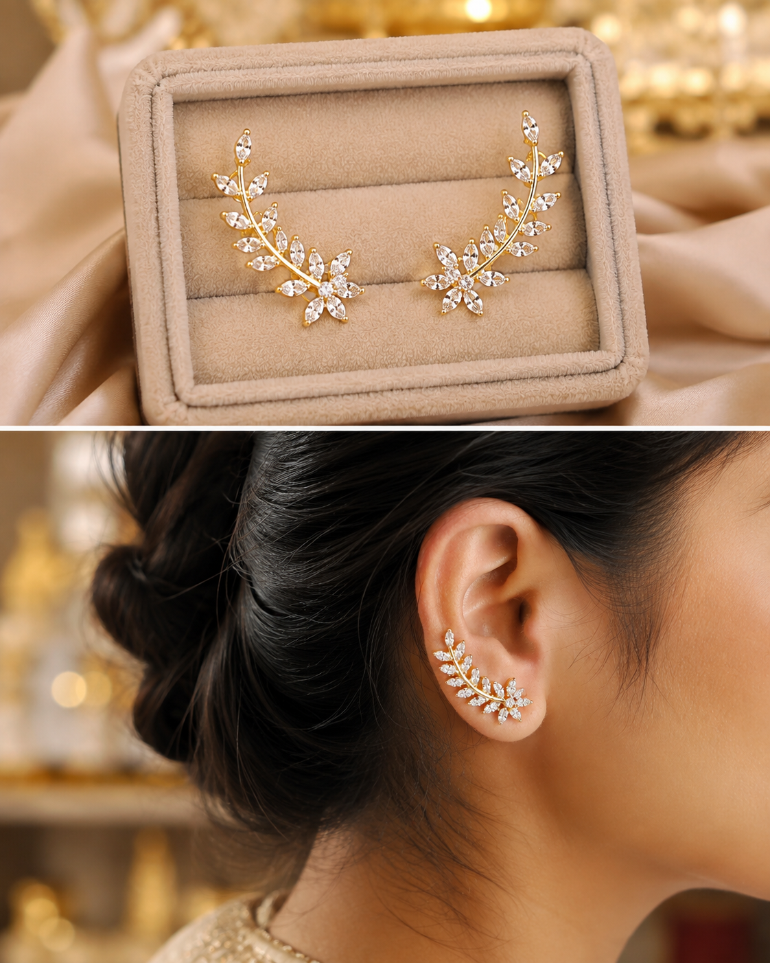 Gold Finish Ear Cuffs