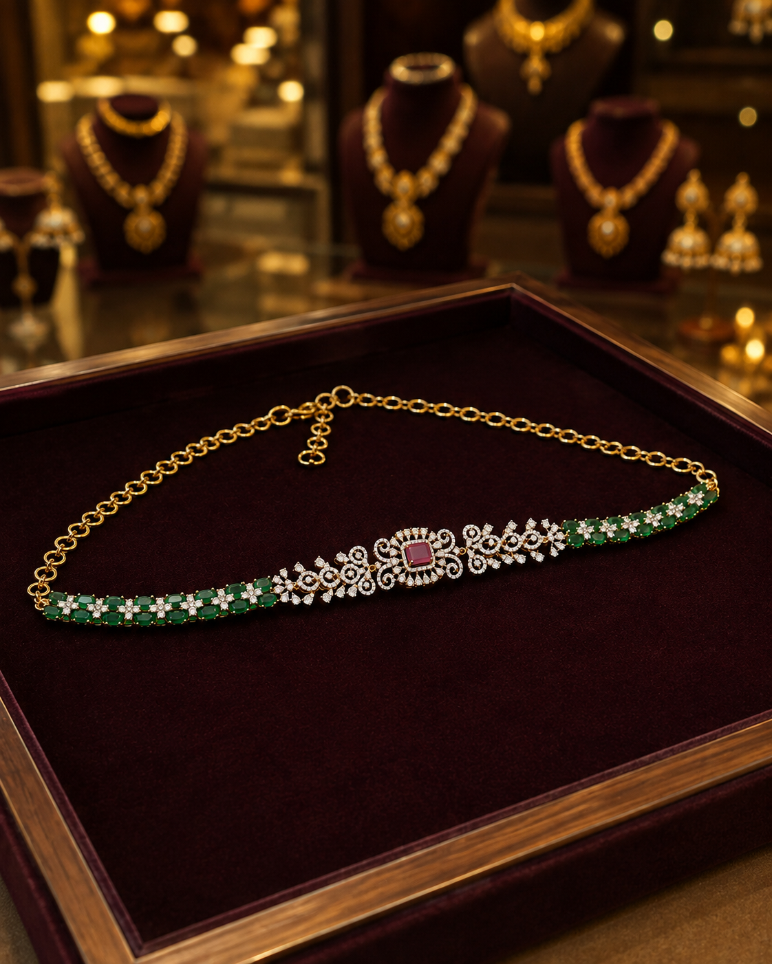 Diamond Finish Hip Chain