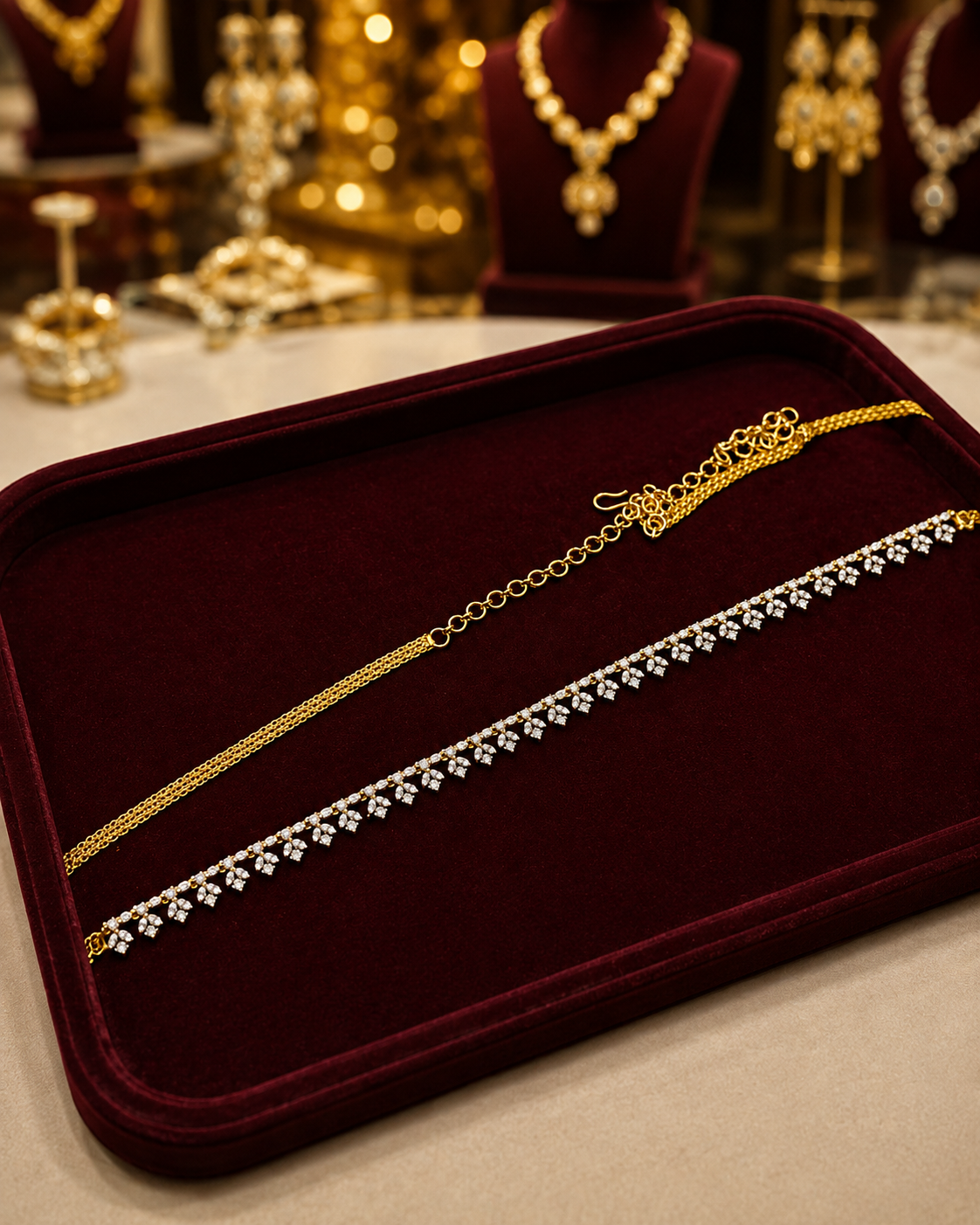 Diamond Finish Hip Chain