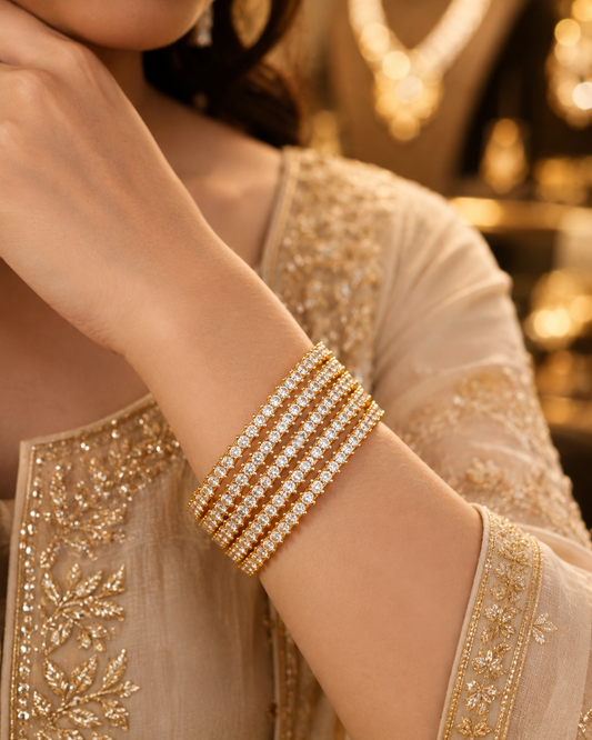 Gold  Finish Bangles