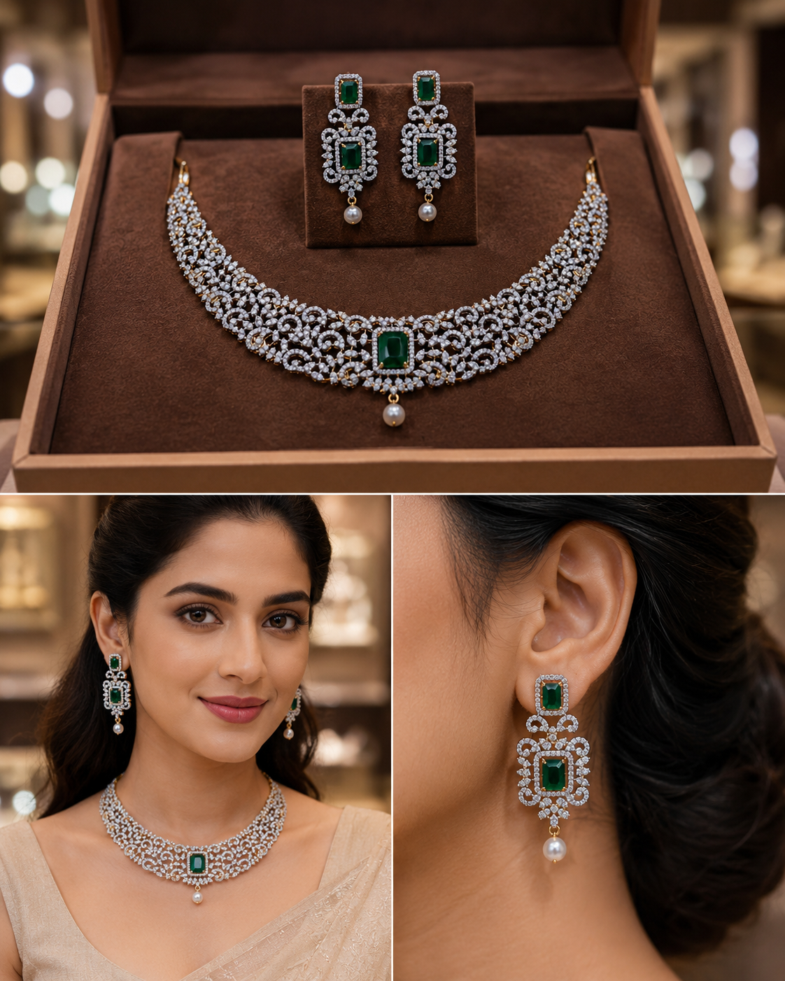 Diamond Finish Neckset