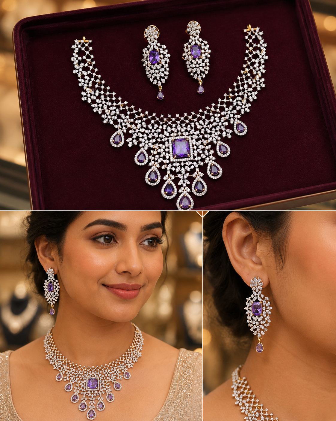 Diamond Finish Neckset
