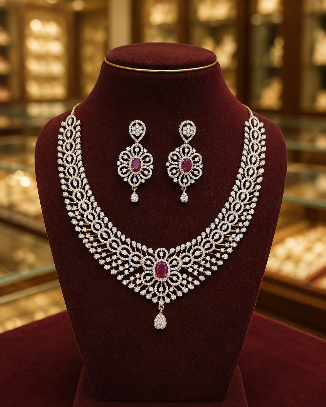 Diamond Finish Neckset