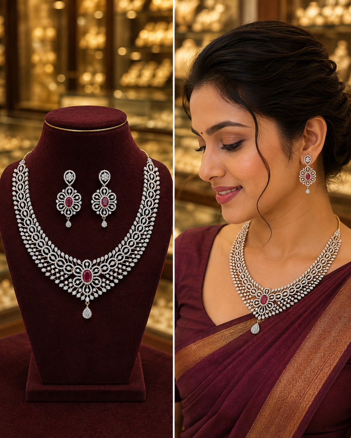 Diamond Finish Neckset