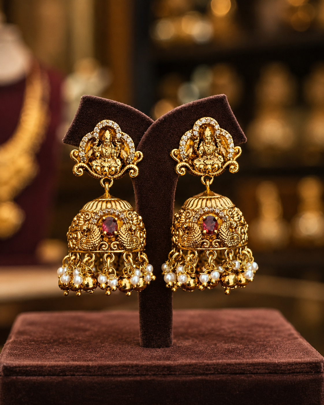 Antique Finish Jhumkas