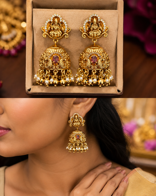 Antique Finish Jhumkas