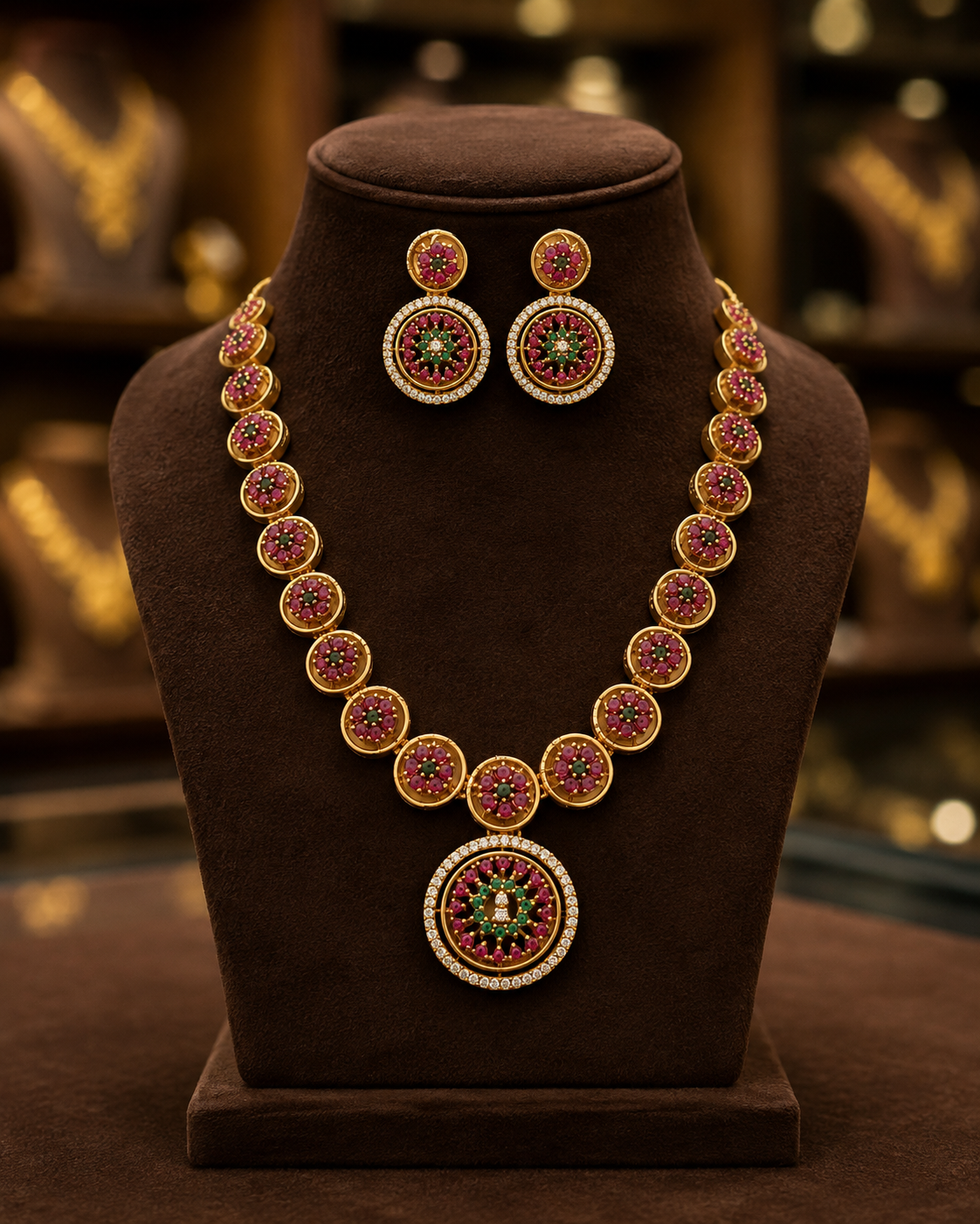 Gold Finish Neckset