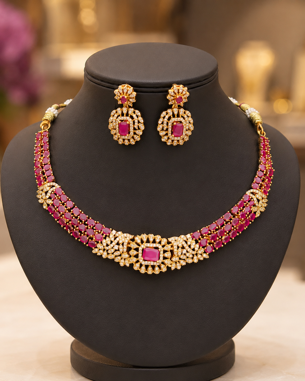 Gold Finish Neckset