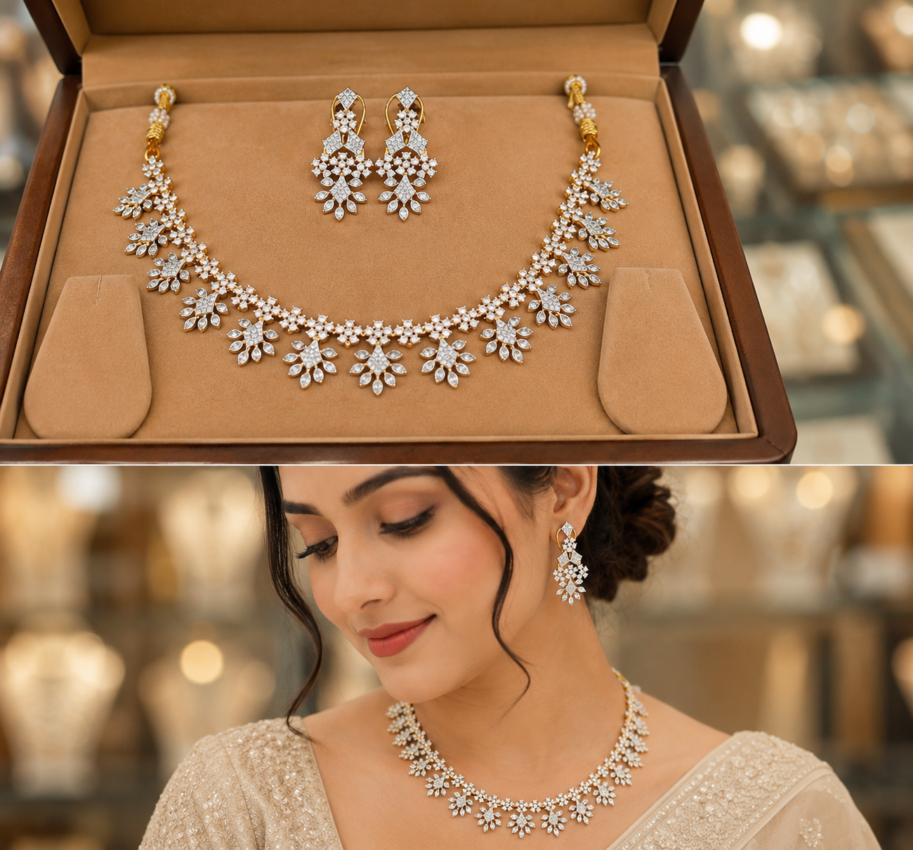 Diamond Finish Neckset