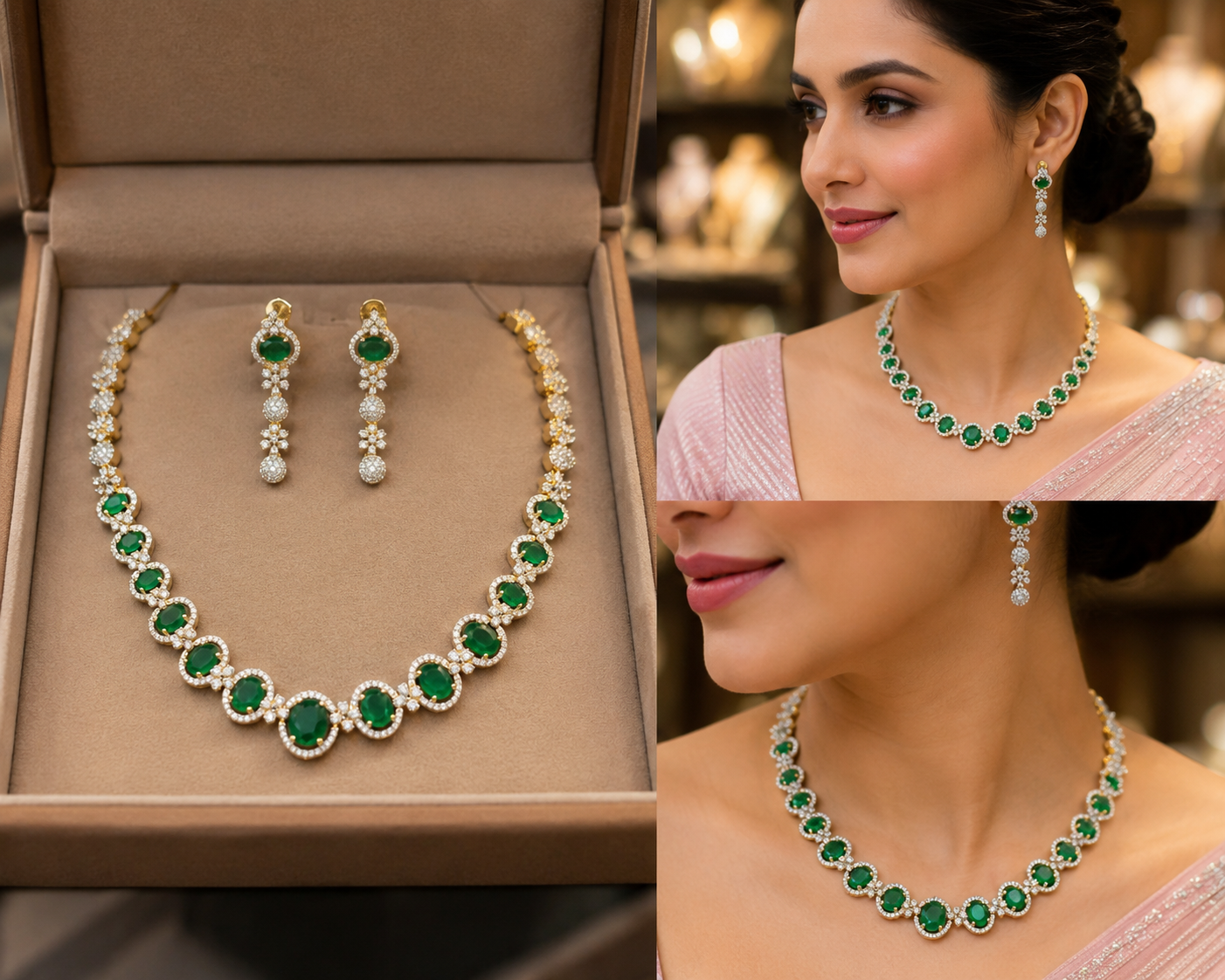 Diamond Finish Neckset