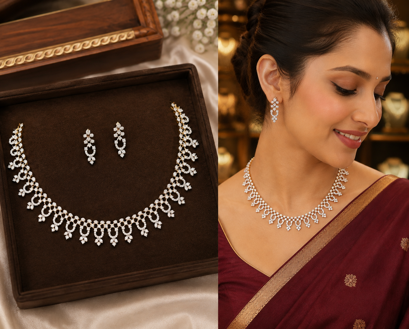 Diamond Finish Neckset