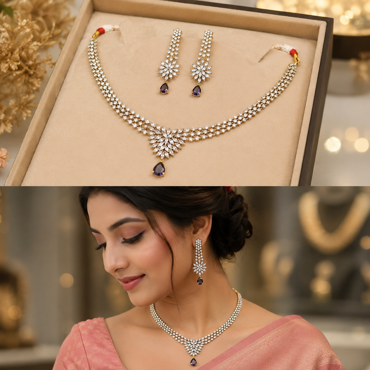 Diamond Finish Neckset