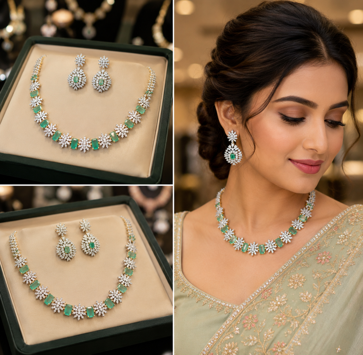 Diamond Finish Neckset