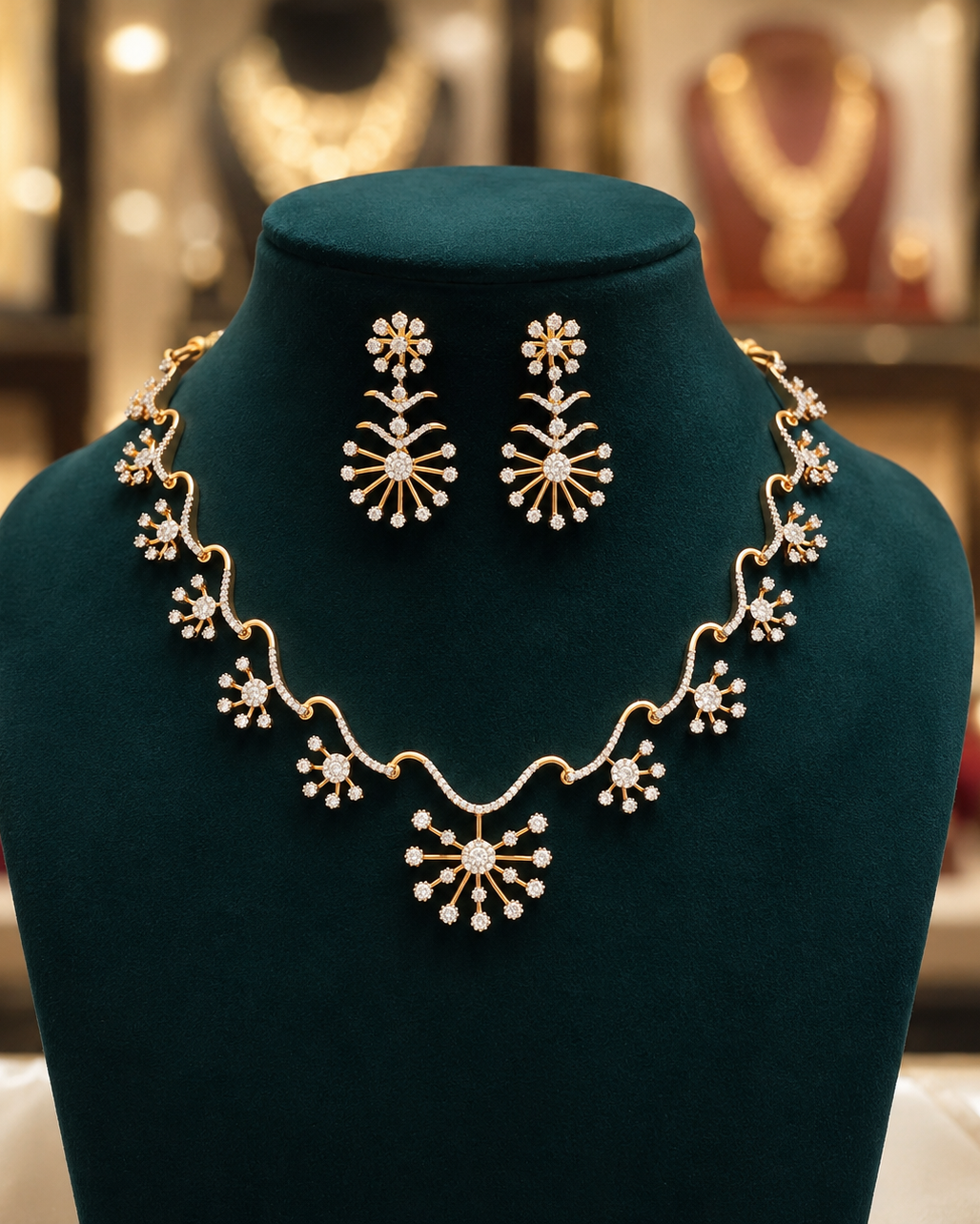 Diamond Finish Neckset