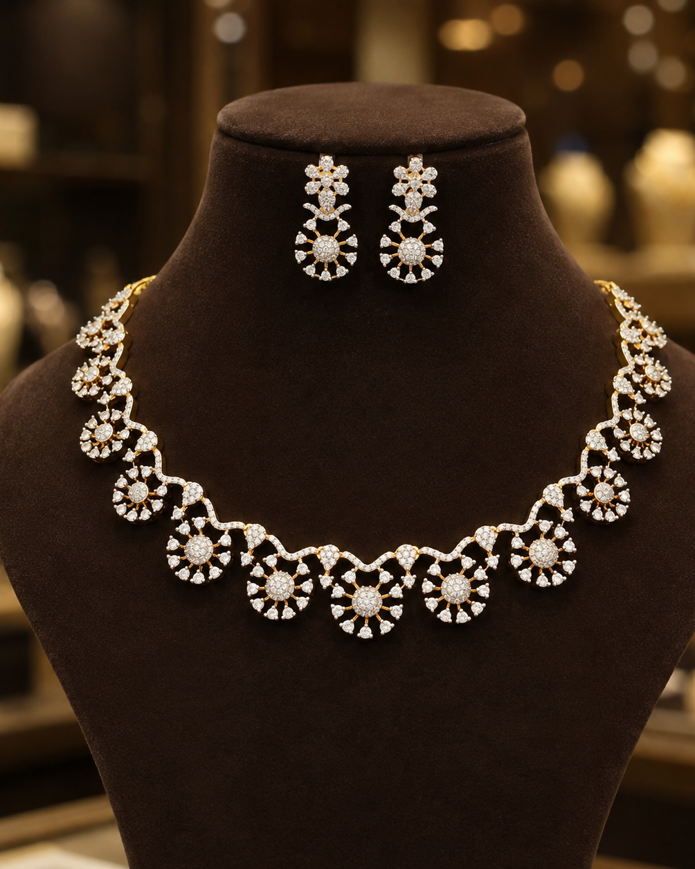 Diamond Finish Neckset