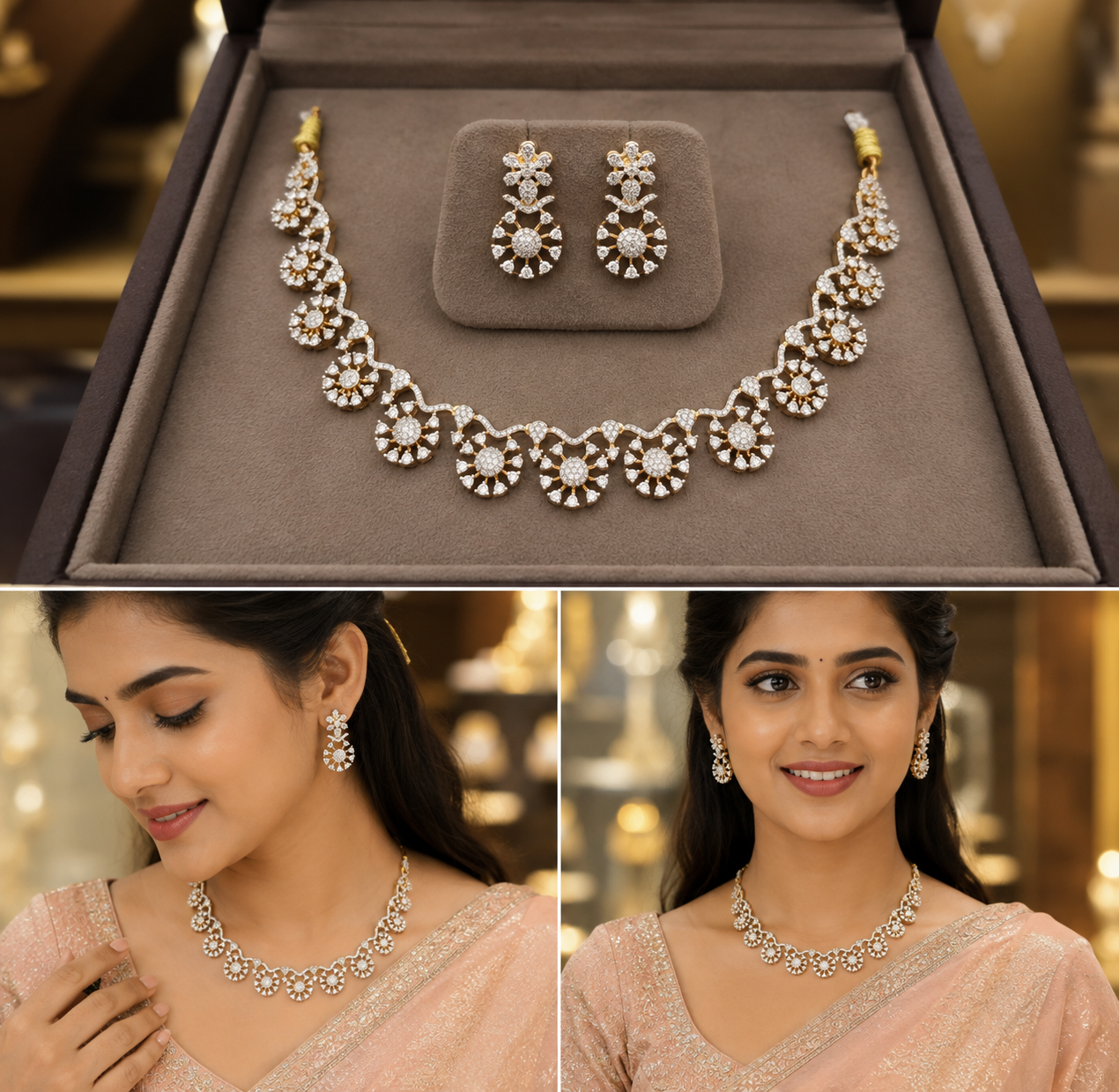 Diamond Finish Neckset