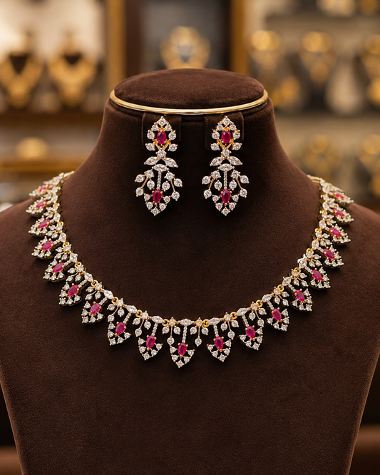 Diamond Finish Neckset