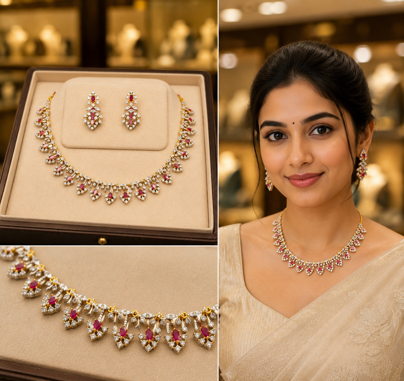 Diamond Finish Neckset