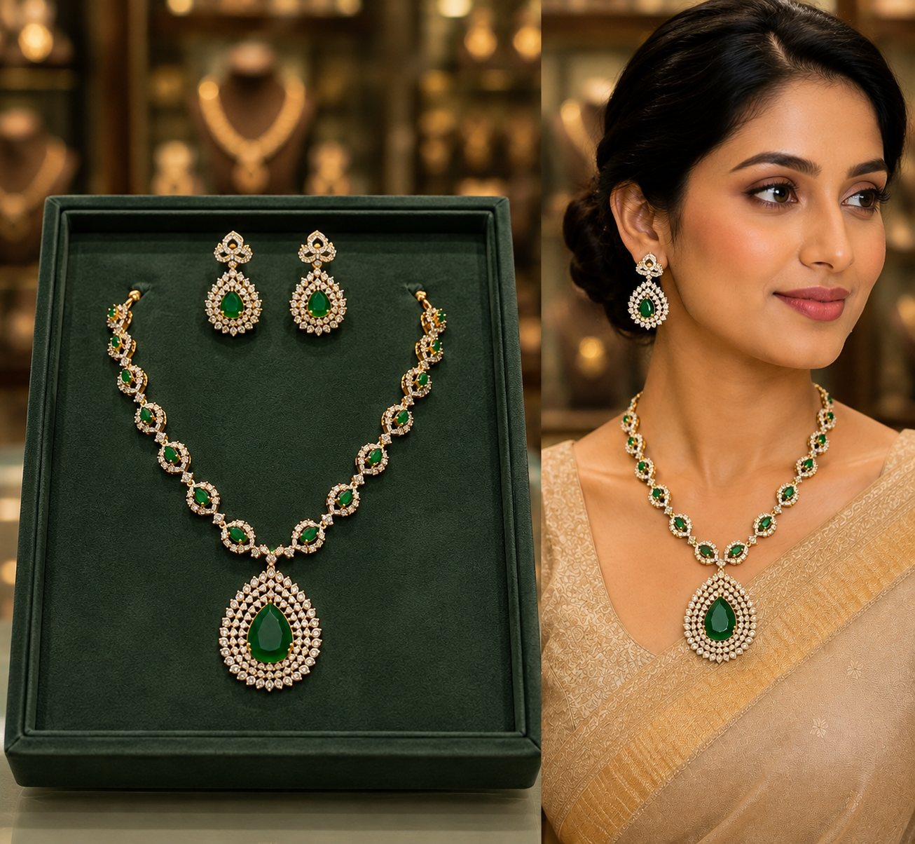 Diamond Finish Neckset