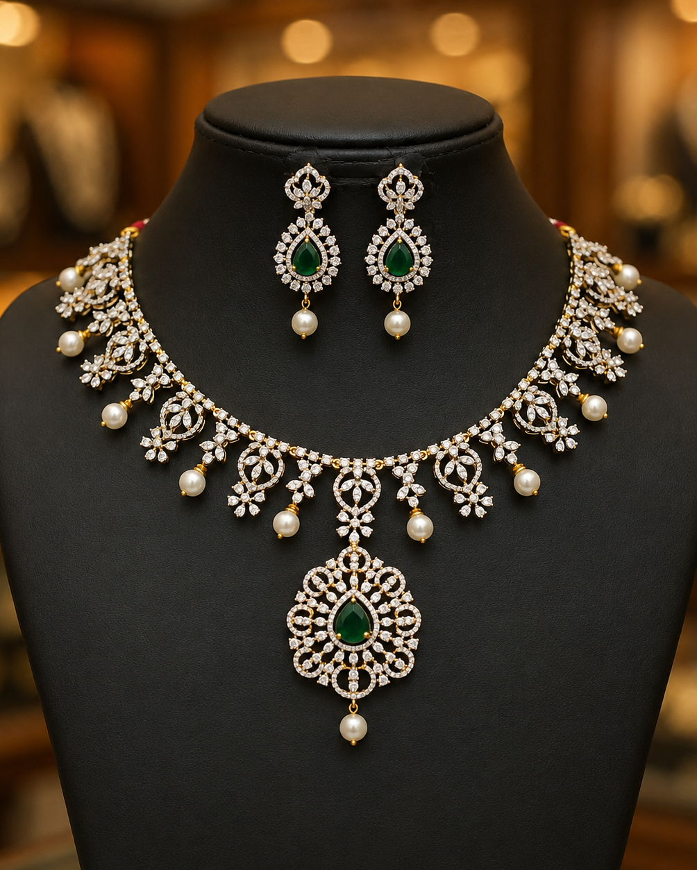 Diamond Finish Neckset