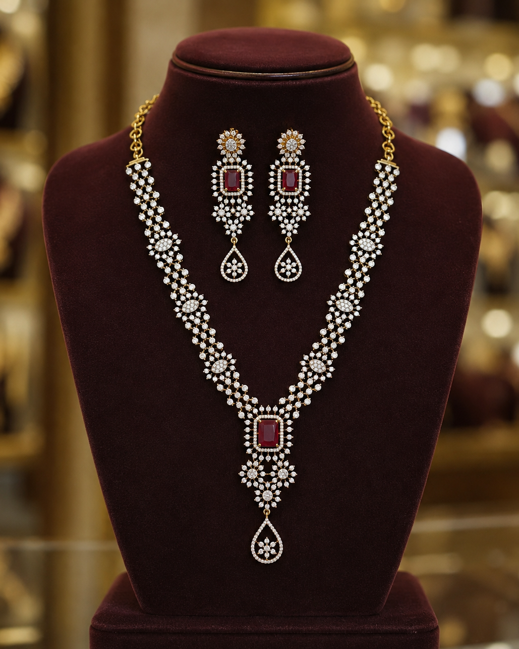Diamond Finish Neckset