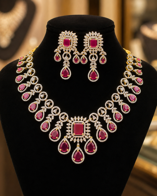 Diamond Finish Neckset