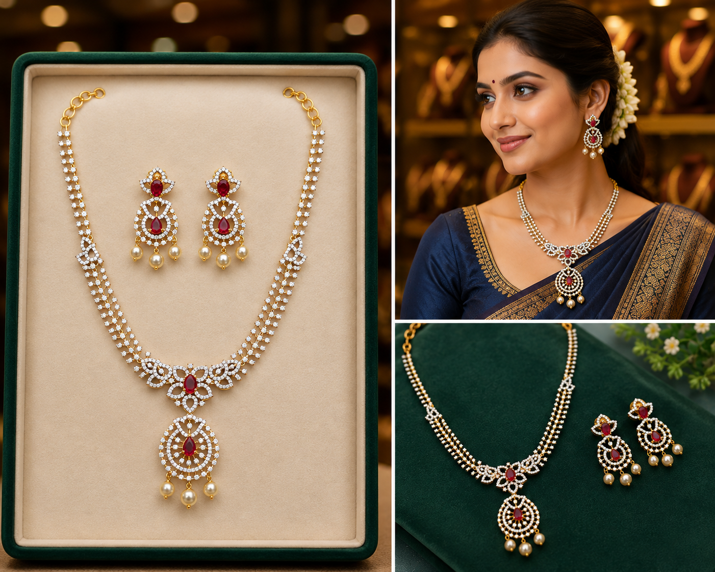 Diamond Finish Neckset