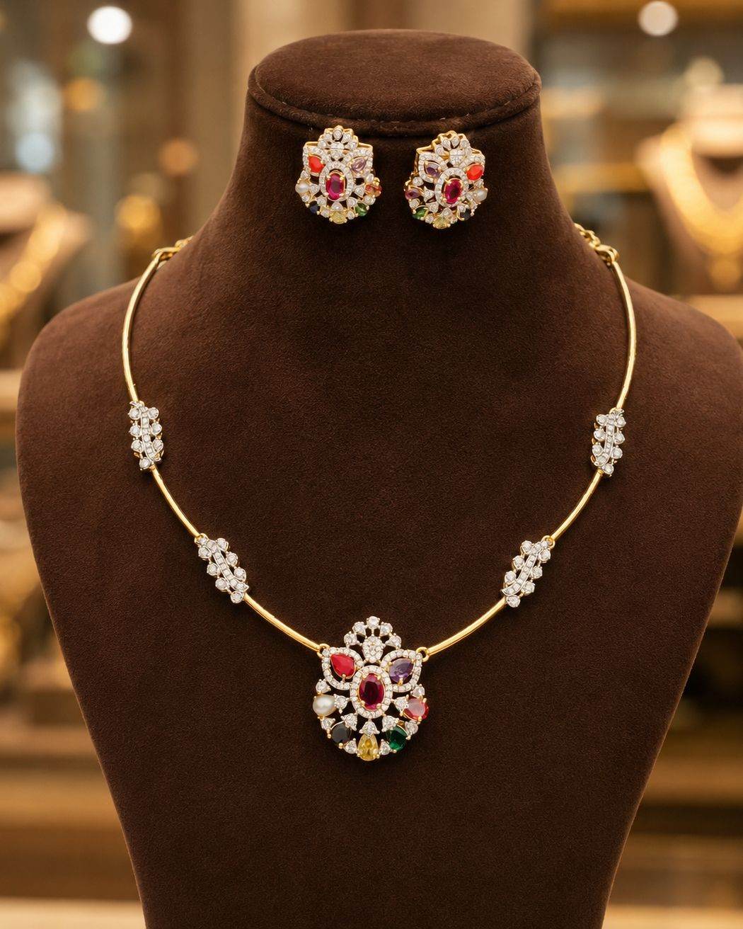 Diamond Finish Neckset