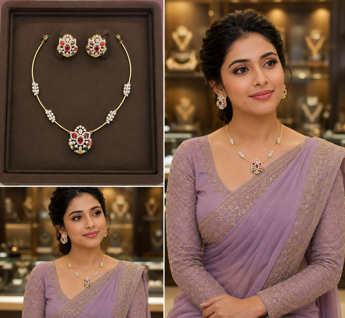Diamond Finish Neckset
