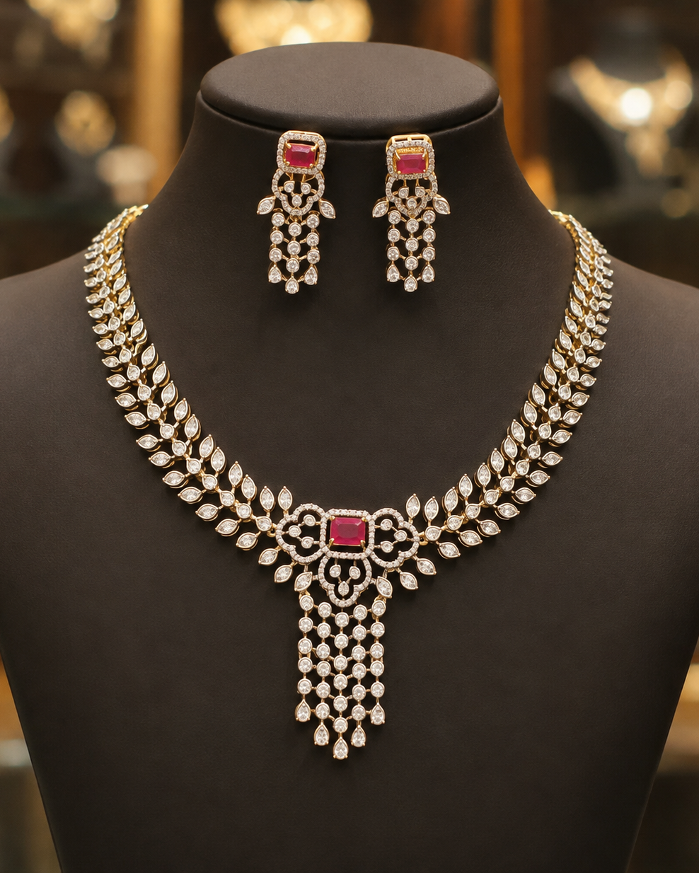 Diamond Finish Neckset