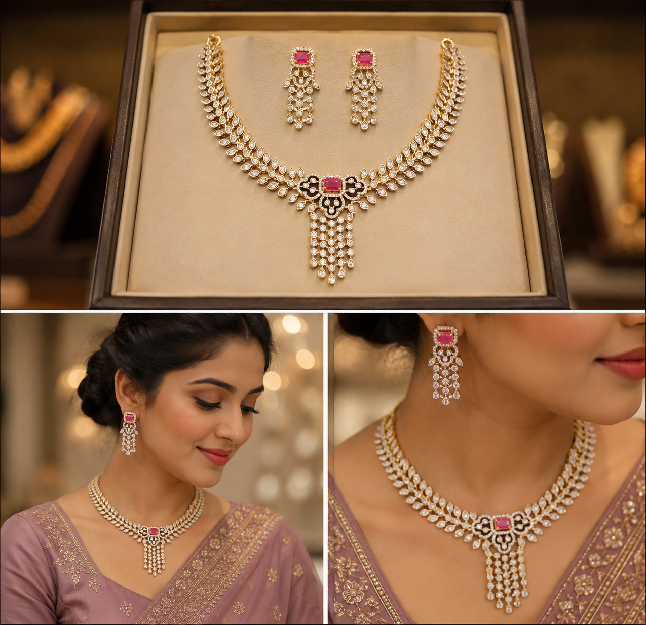 Diamond Finish Neckset