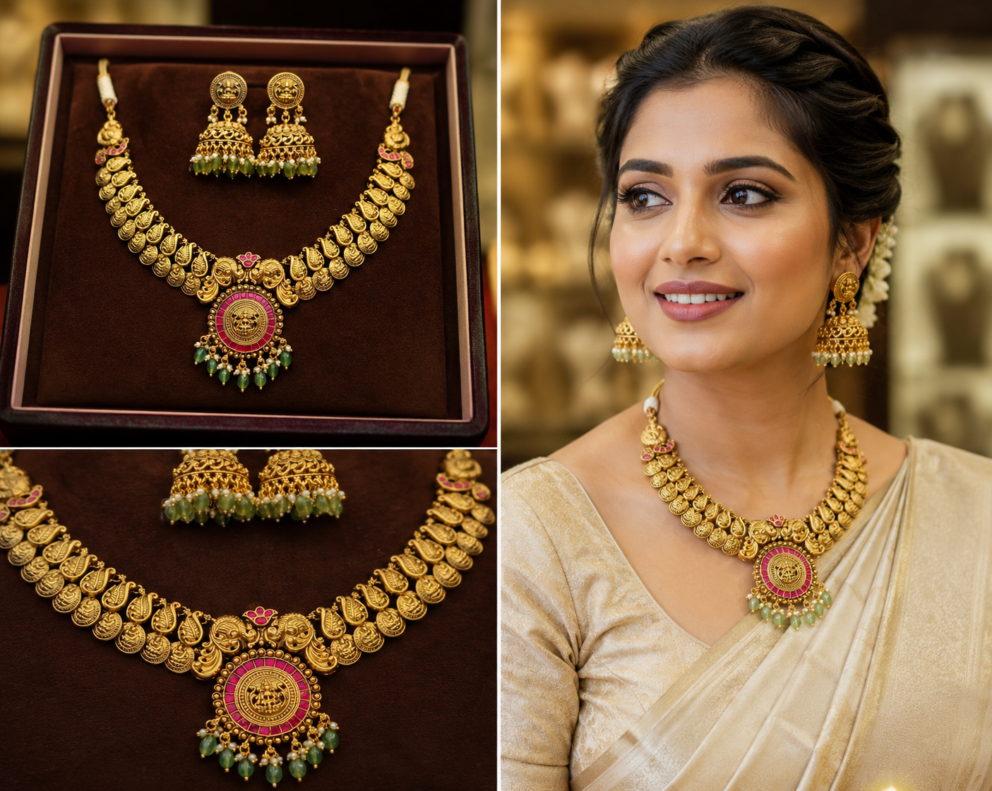 Jadau Antique Finish Neckset