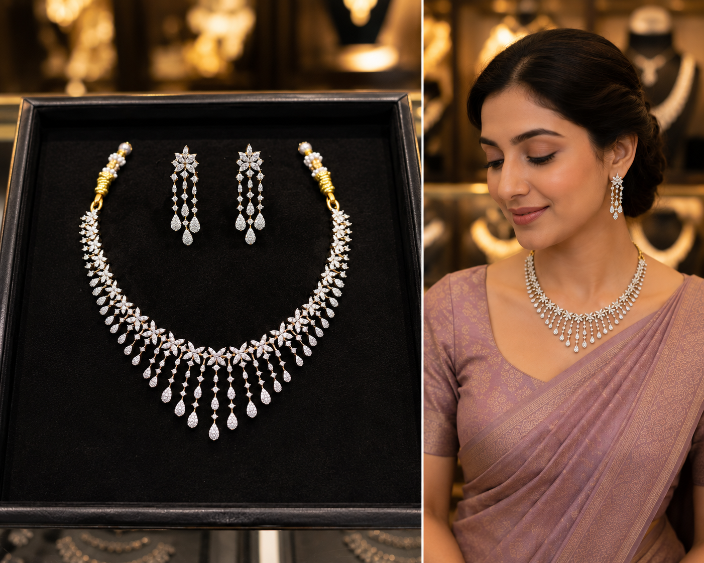 Diamond Finish Neckset
