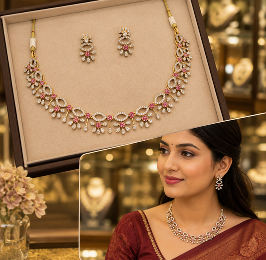 Diamond Finish Neckset