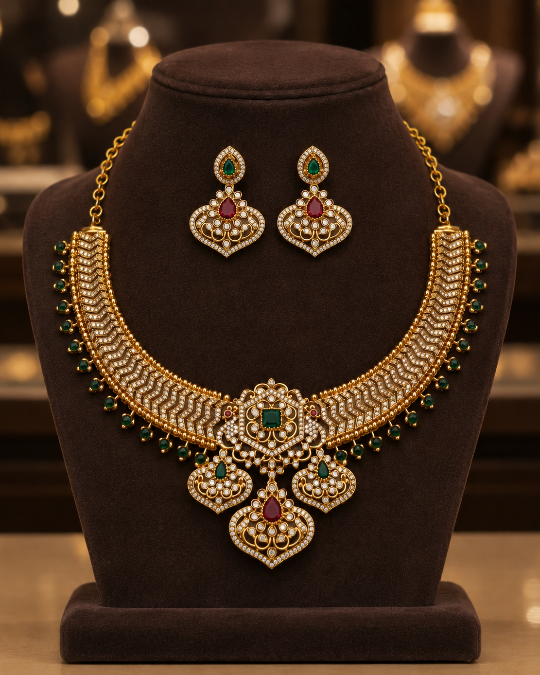 Gold Finish Neckset