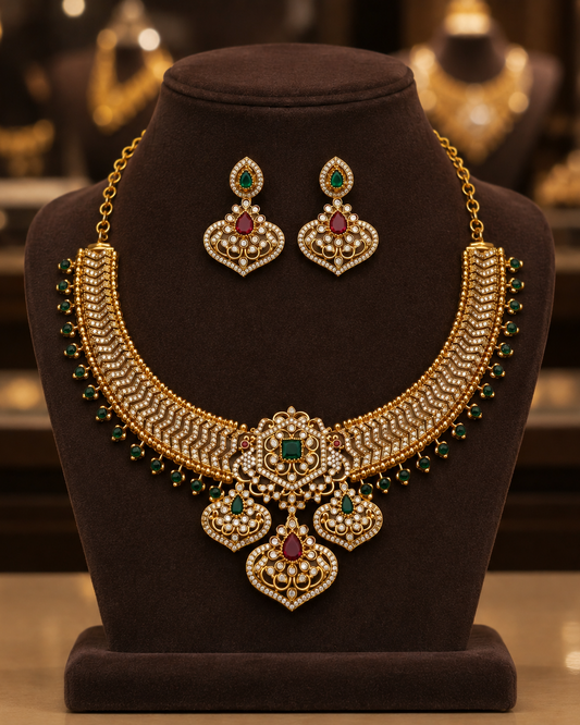 Gold Finish Neckset