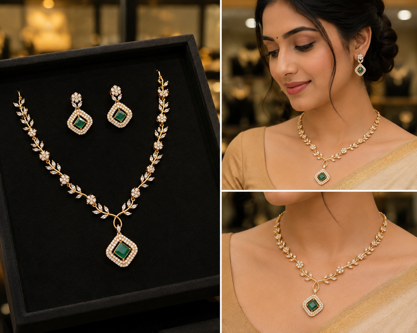 Diamond Finish Neckset