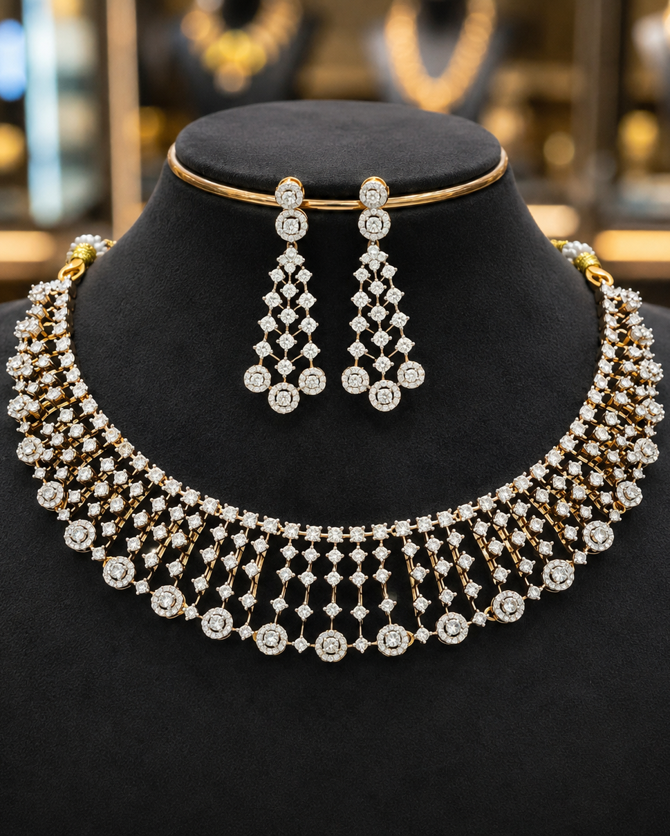Diamond Finish Neckset