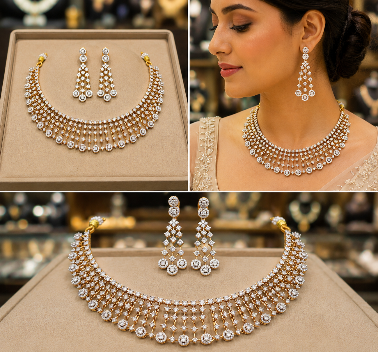 Diamond Finish Neckset