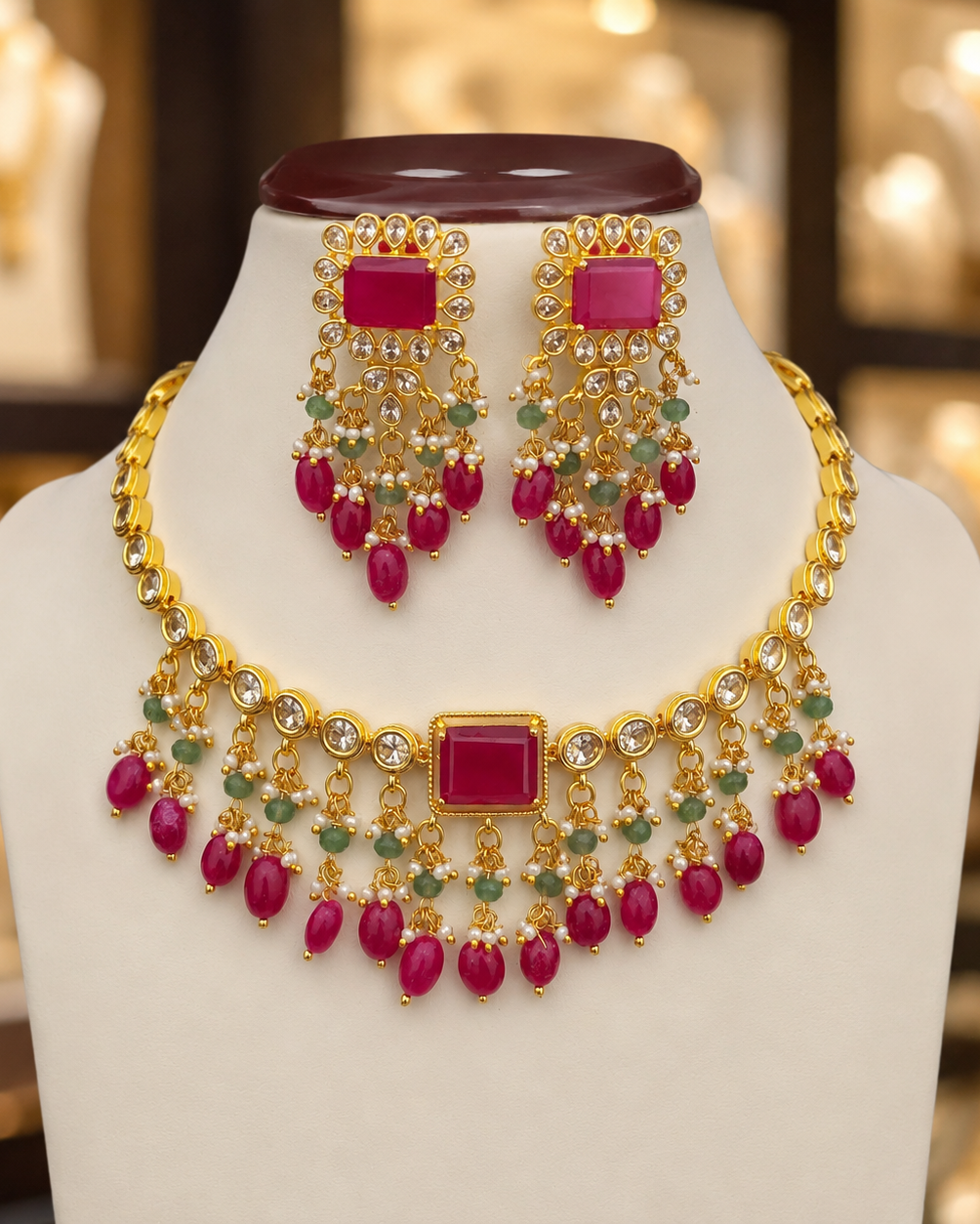 Gold Finish Neckset