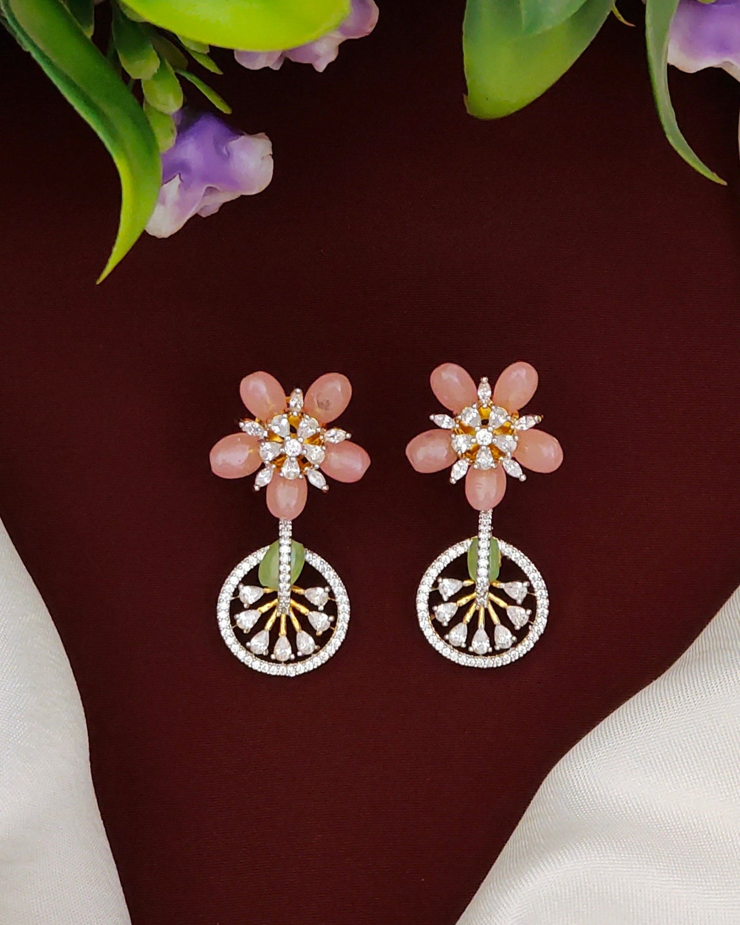 Diamond Finish Earrings