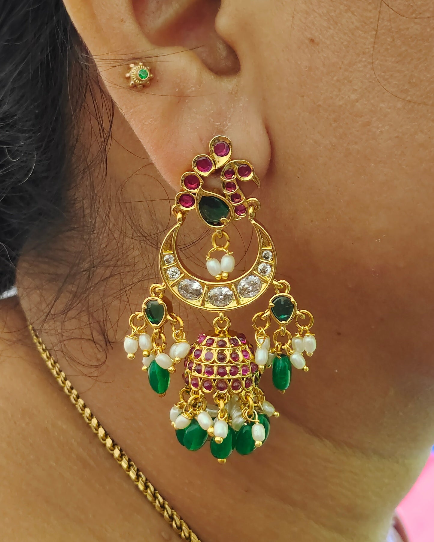 Gold Finish Earrings