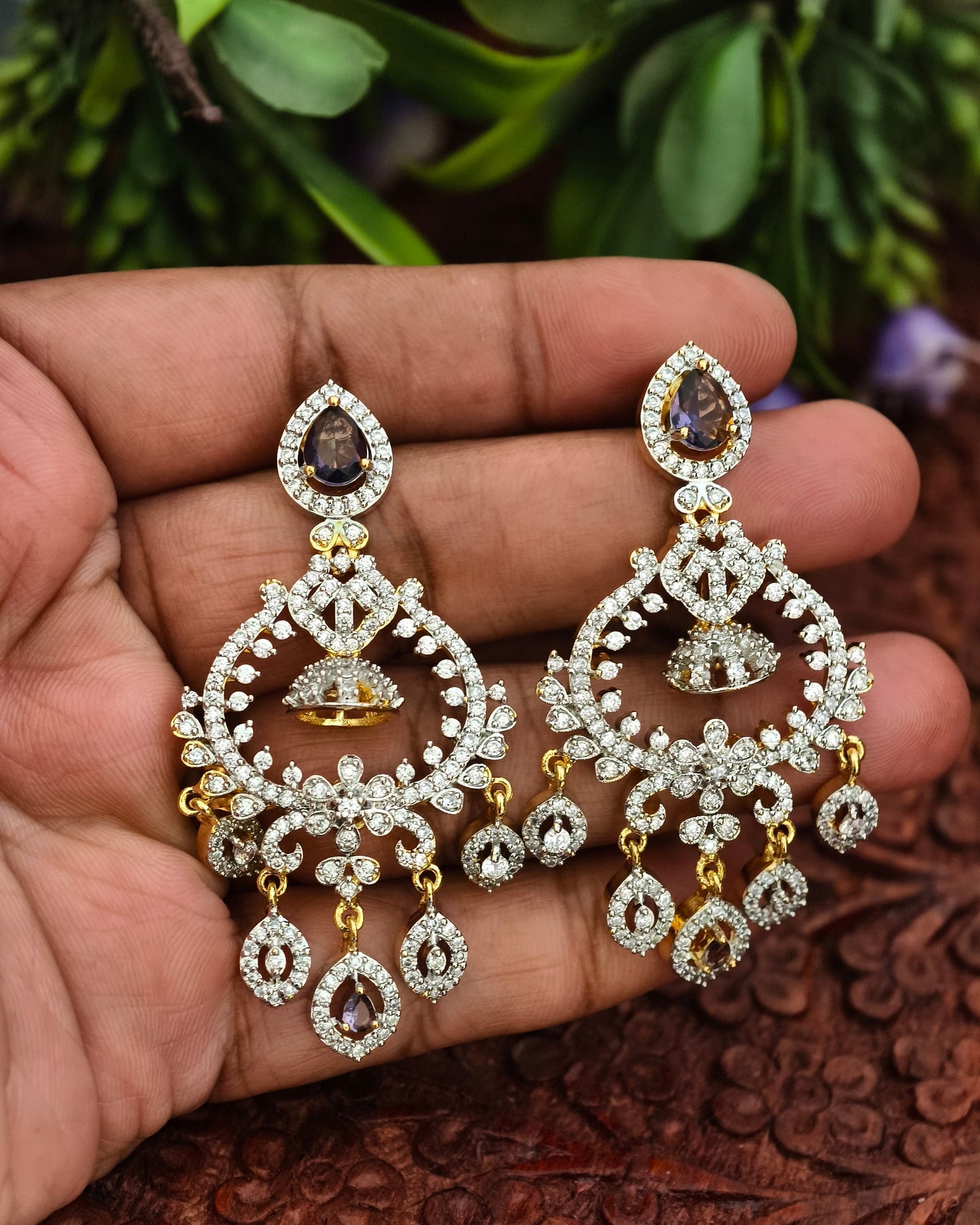 Diamond Finish Earrings