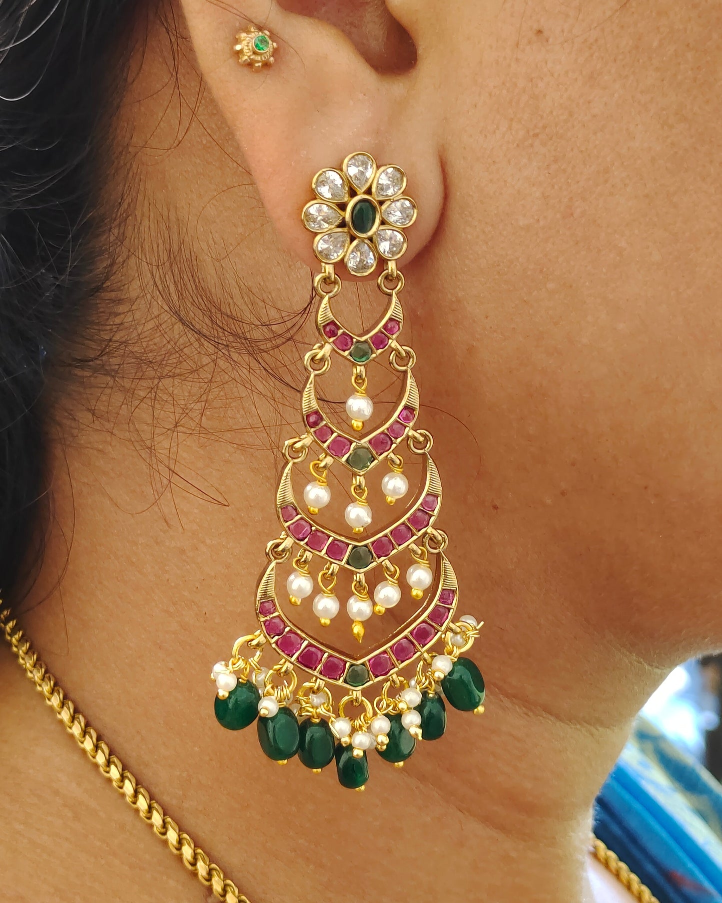 Gold Finish Earrings