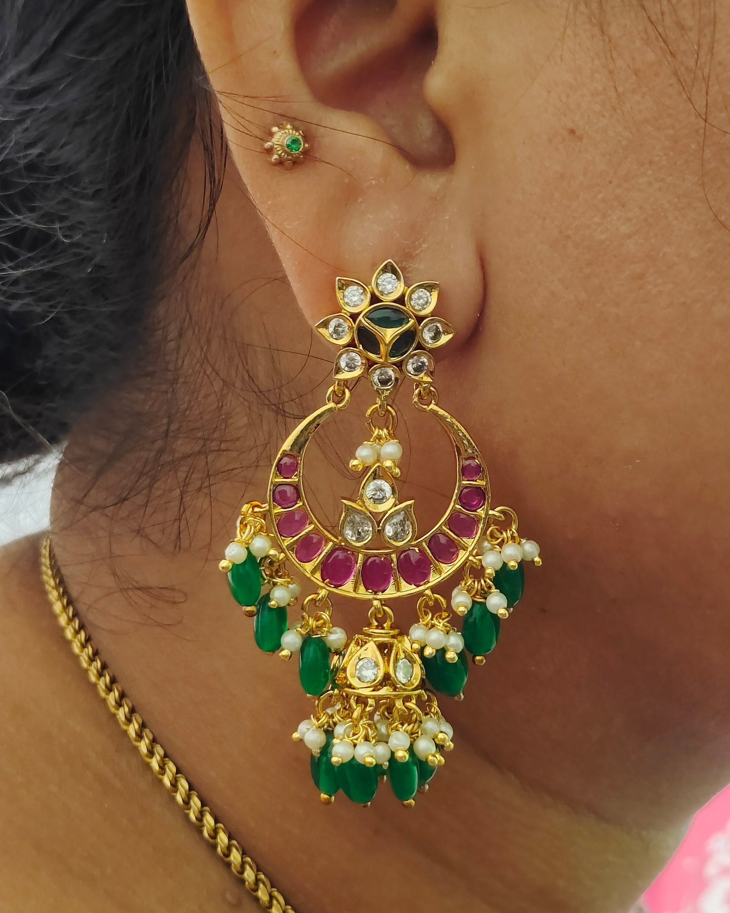 Gold Finish Earrings