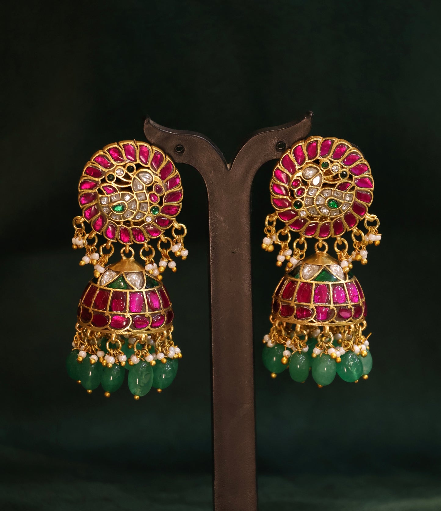 Jadau Kundan Jhumkas