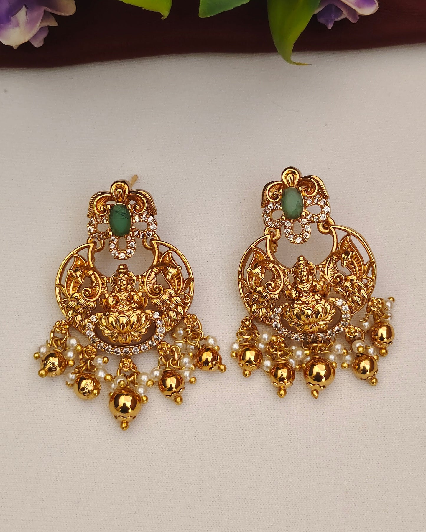 Gold Finish Earrings