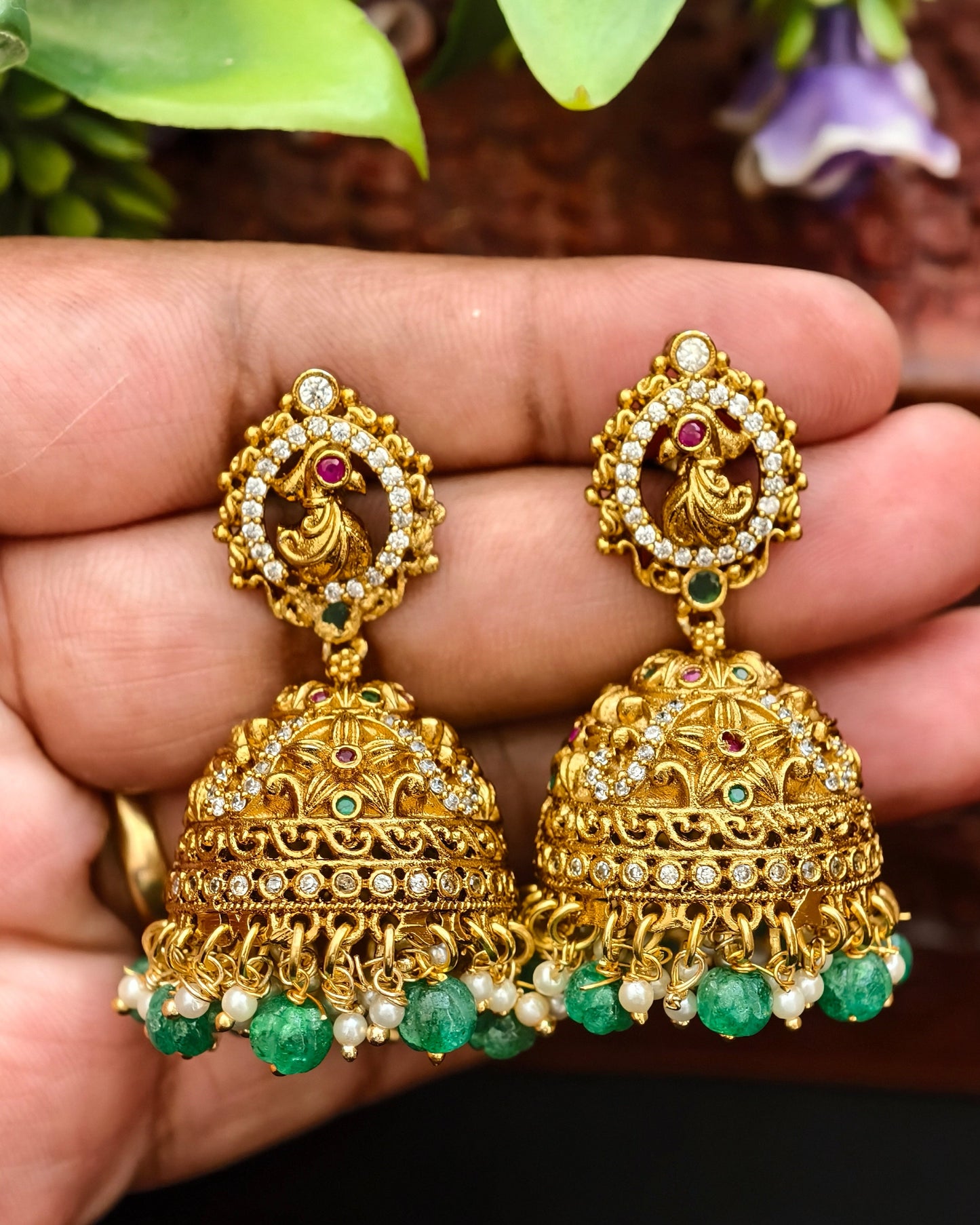 Matte Finish Jhumkas