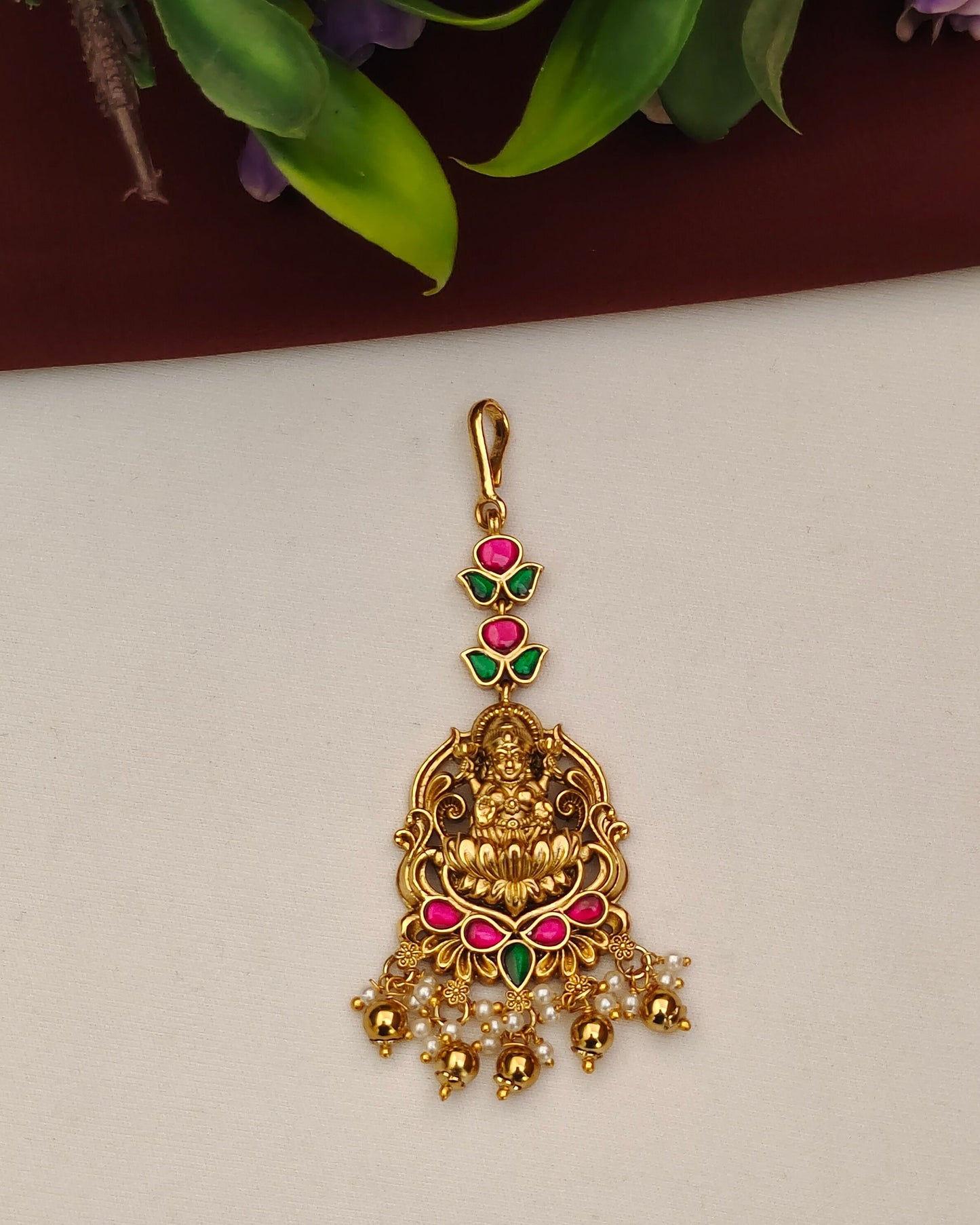 Antique Finish Kundan Tikka